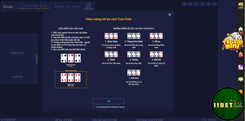 Bạn hãy học về stack ratio và bet size khi chơi Poker 11Bet